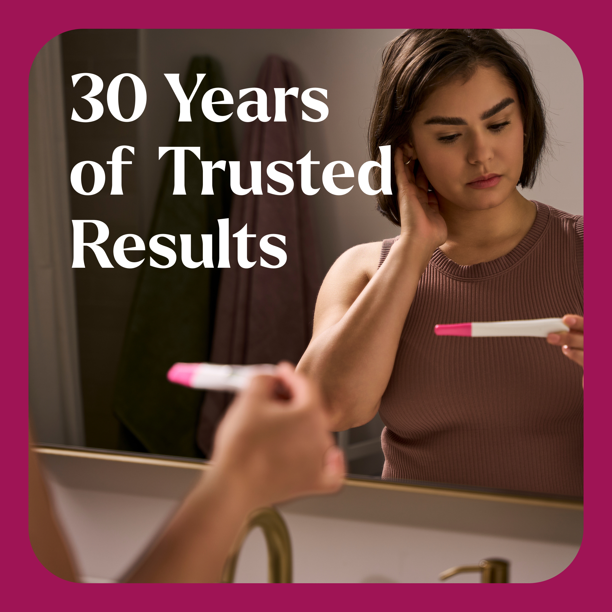 First Response Test and Confirm Pregnancy Test.